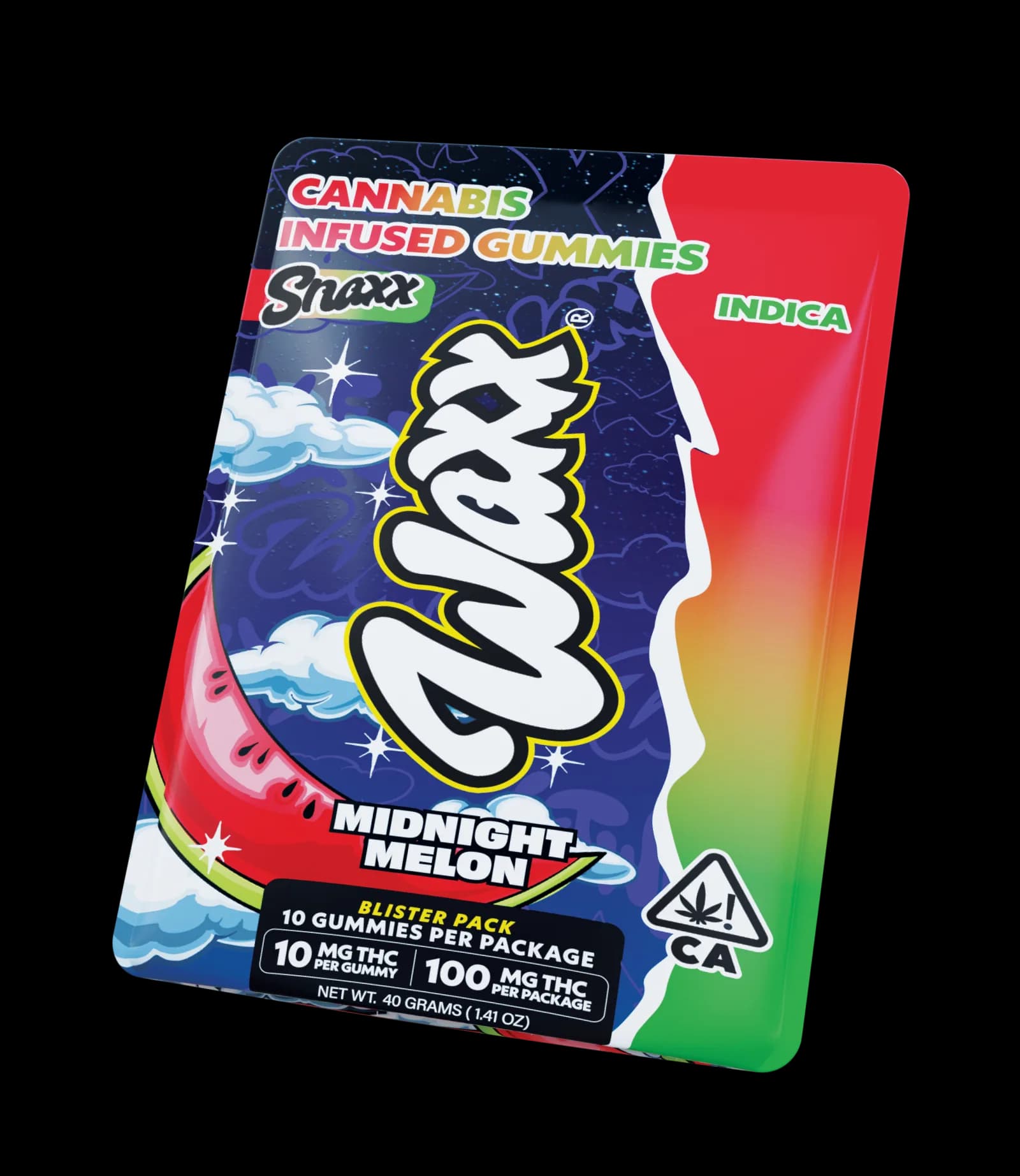 Waxx Snaxx Midnight Melon vegan gummy pack